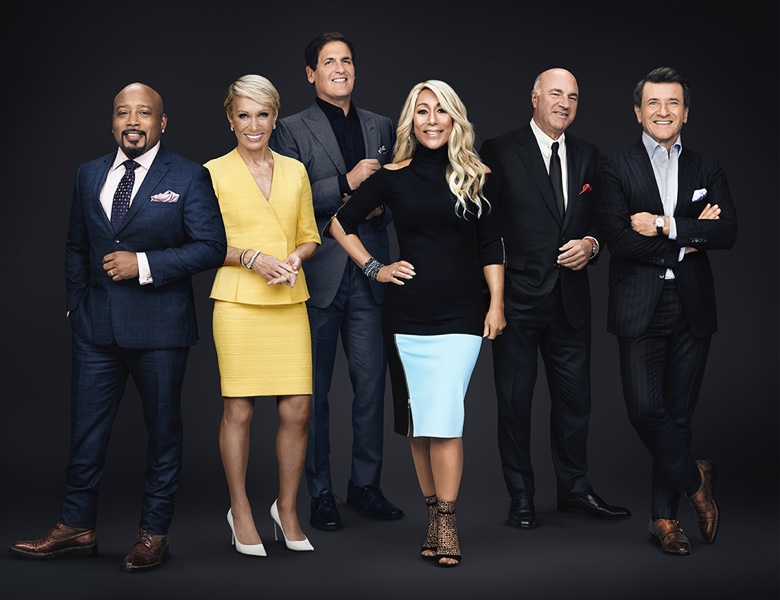 The cast of Shark Tank standing together