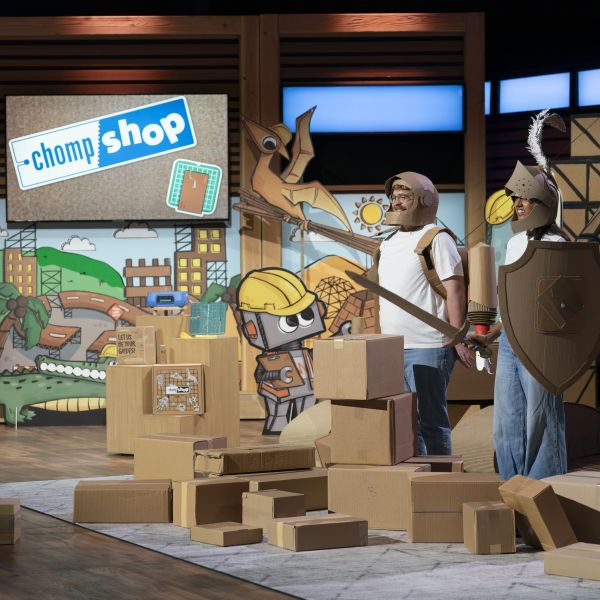 Chomp Shop Entrepreneurs on set of Shark Tank