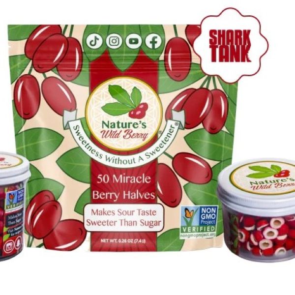 Packaging for Natures Wild Berry product, bags and 2 jars